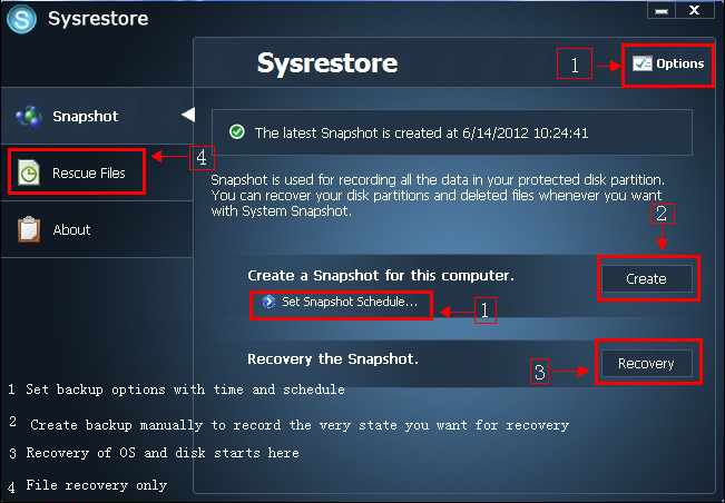 SysRestore Pro screenshot
